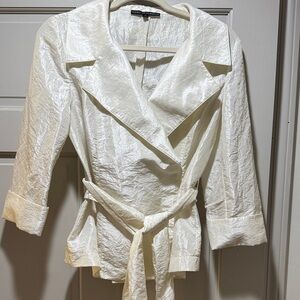 Isabella DeMarco Cream Textured Women's Blazer size 6